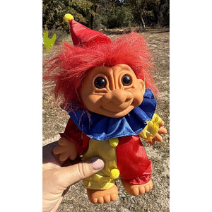 CLOWN Russ Troll Doll 8” RARE - Red hair
